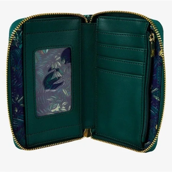 NEW! Loungefly‎ Jurassic World Jungle Velociraptor Lenticular Zip Around Wallet - Picture 4 of 4
